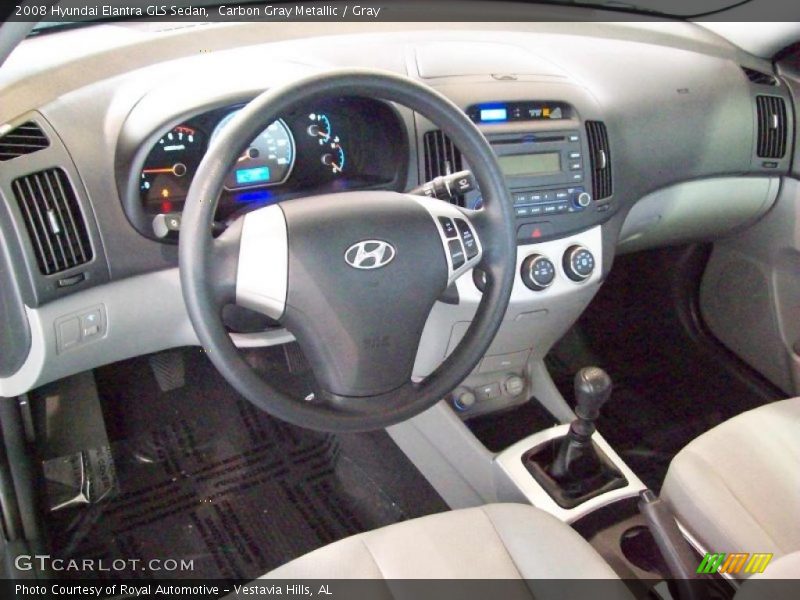 Carbon Gray Metallic / Gray 2008 Hyundai Elantra GLS Sedan