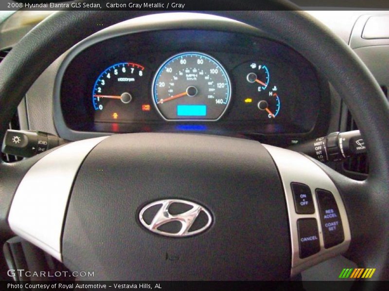 Carbon Gray Metallic / Gray 2008 Hyundai Elantra GLS Sedan
