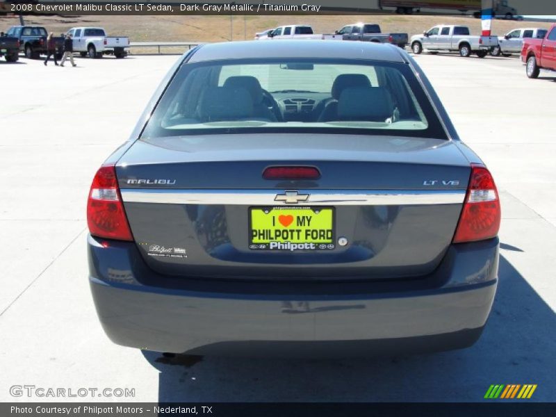 Dark Gray Metallic / Titanium Gray 2008 Chevrolet Malibu Classic LT Sedan