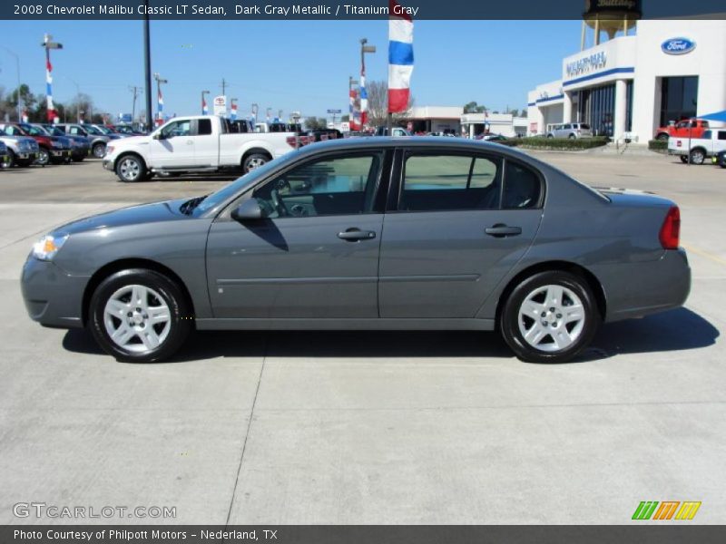 Dark Gray Metallic / Titanium Gray 2008 Chevrolet Malibu Classic LT Sedan