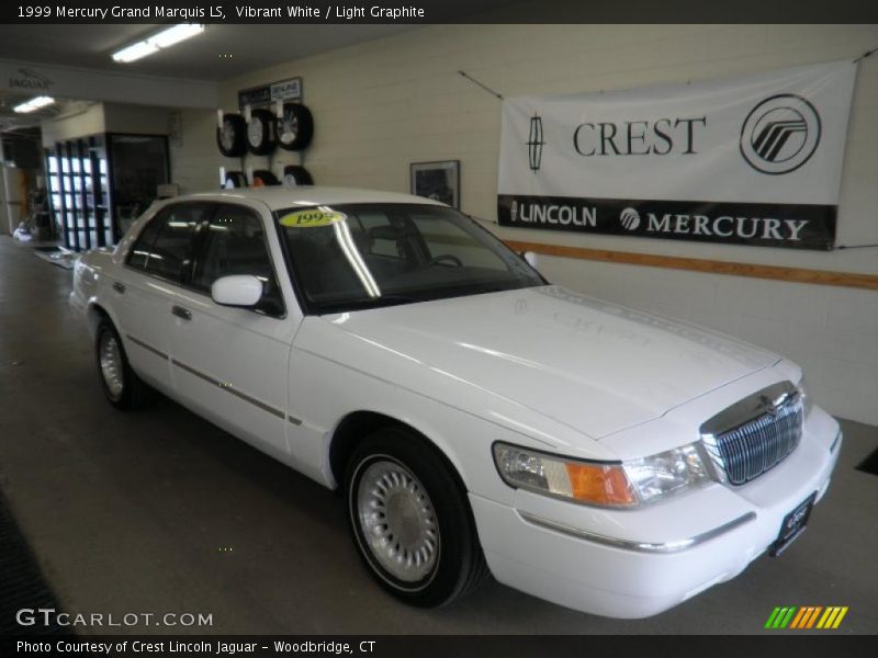 Vibrant White / Light Graphite 1999 Mercury Grand Marquis LS