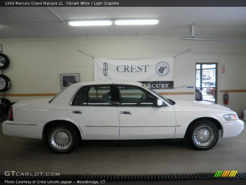 Vibrant White / Light Graphite 1999 Mercury Grand Marquis LS