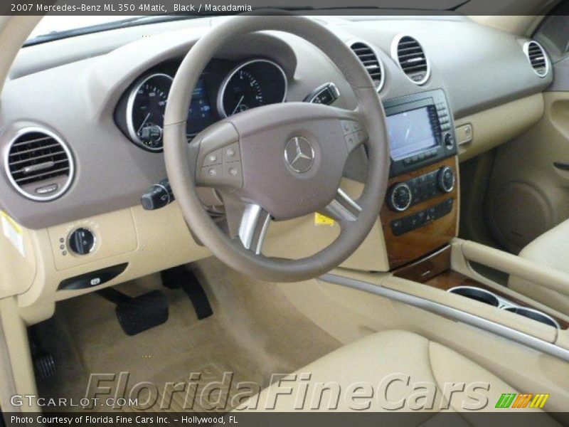 Black / Macadamia 2007 Mercedes-Benz ML 350 4Matic