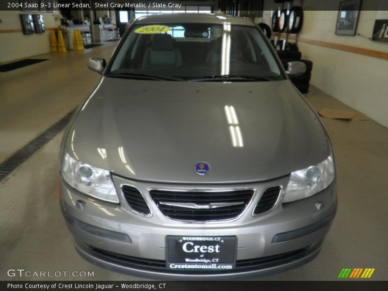 Steel Gray Metallic / Slate Gray 2004 Saab 9-3 Linear Sedan