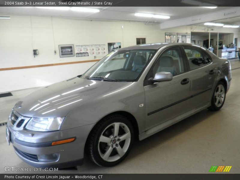 Steel Gray Metallic / Slate Gray 2004 Saab 9-3 Linear Sedan
