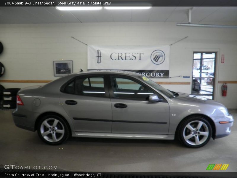 Steel Gray Metallic / Slate Gray 2004 Saab 9-3 Linear Sedan
