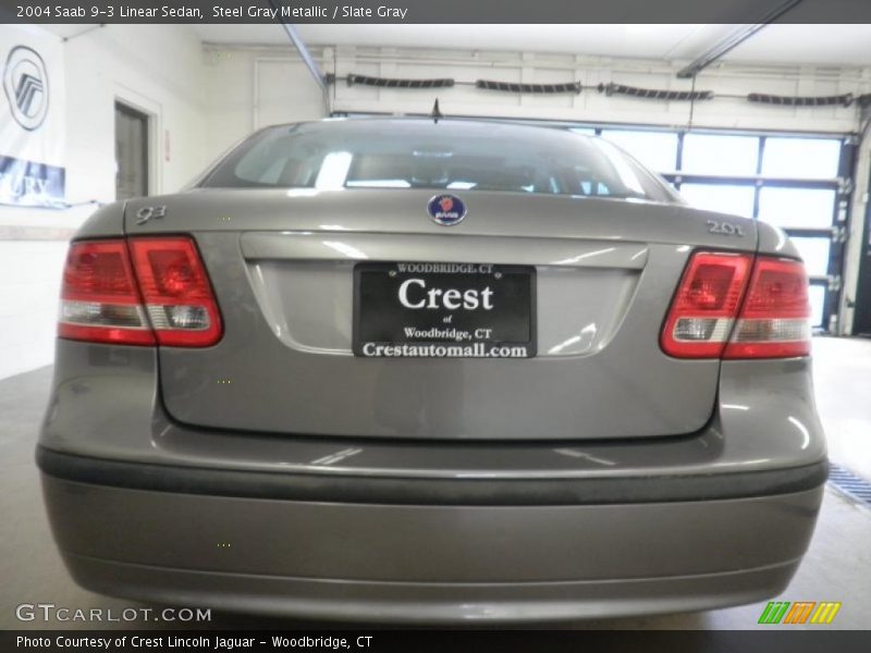 Steel Gray Metallic / Slate Gray 2004 Saab 9-3 Linear Sedan