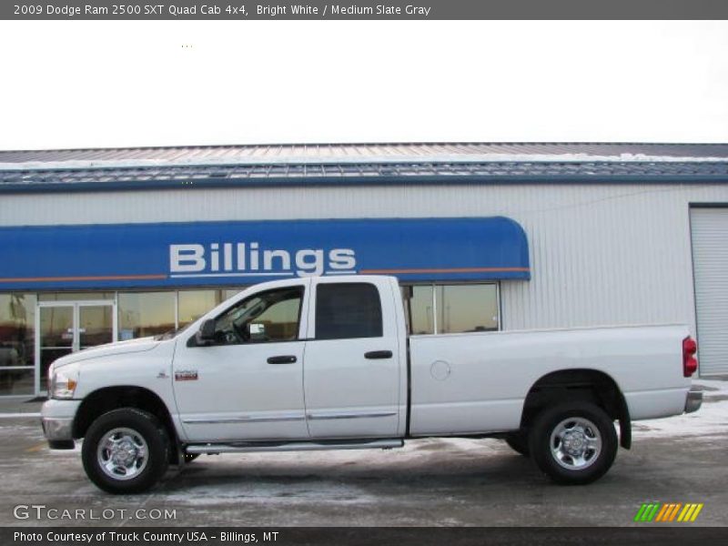 Bright White / Medium Slate Gray 2009 Dodge Ram 2500 SXT Quad Cab 4x4