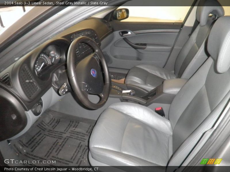 Steel Gray Metallic / Slate Gray 2004 Saab 9-3 Linear Sedan