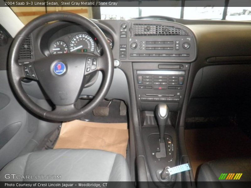 Steel Gray Metallic / Slate Gray 2004 Saab 9-3 Linear Sedan