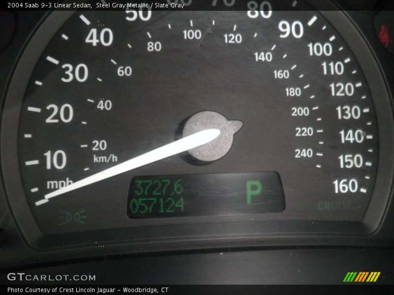 Steel Gray Metallic / Slate Gray 2004 Saab 9-3 Linear Sedan