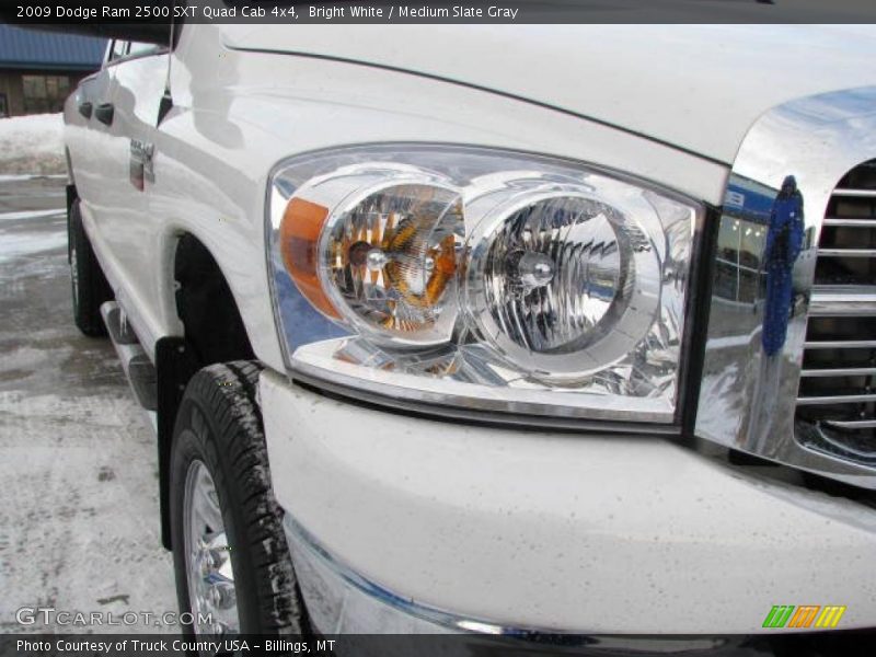 Bright White / Medium Slate Gray 2009 Dodge Ram 2500 SXT Quad Cab 4x4
