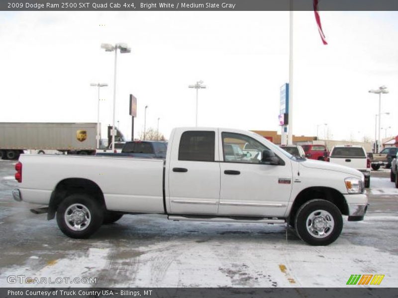 Bright White / Medium Slate Gray 2009 Dodge Ram 2500 SXT Quad Cab 4x4