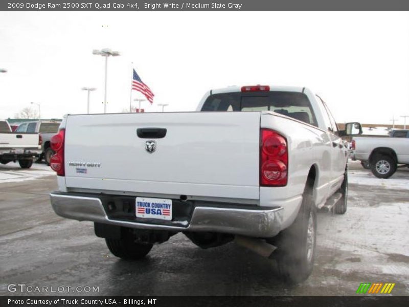 Bright White / Medium Slate Gray 2009 Dodge Ram 2500 SXT Quad Cab 4x4