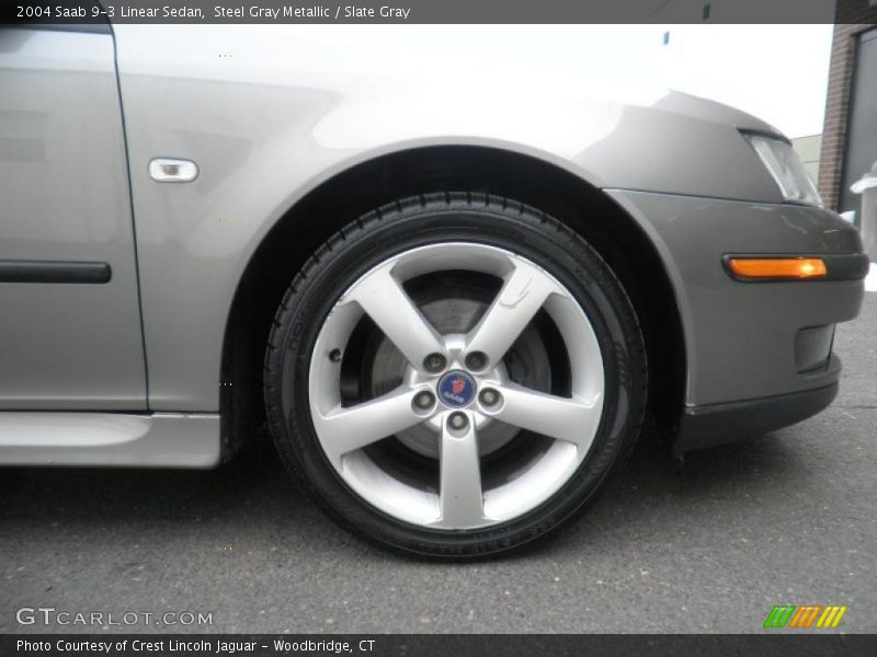 Steel Gray Metallic / Slate Gray 2004 Saab 9-3 Linear Sedan