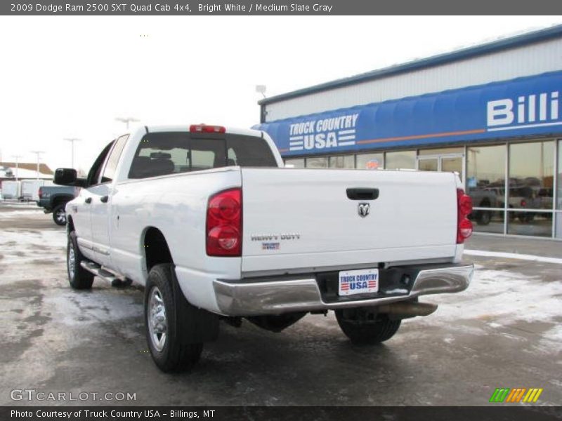Bright White / Medium Slate Gray 2009 Dodge Ram 2500 SXT Quad Cab 4x4