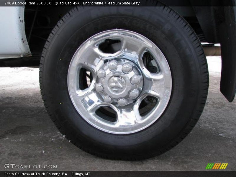Bright White / Medium Slate Gray 2009 Dodge Ram 2500 SXT Quad Cab 4x4