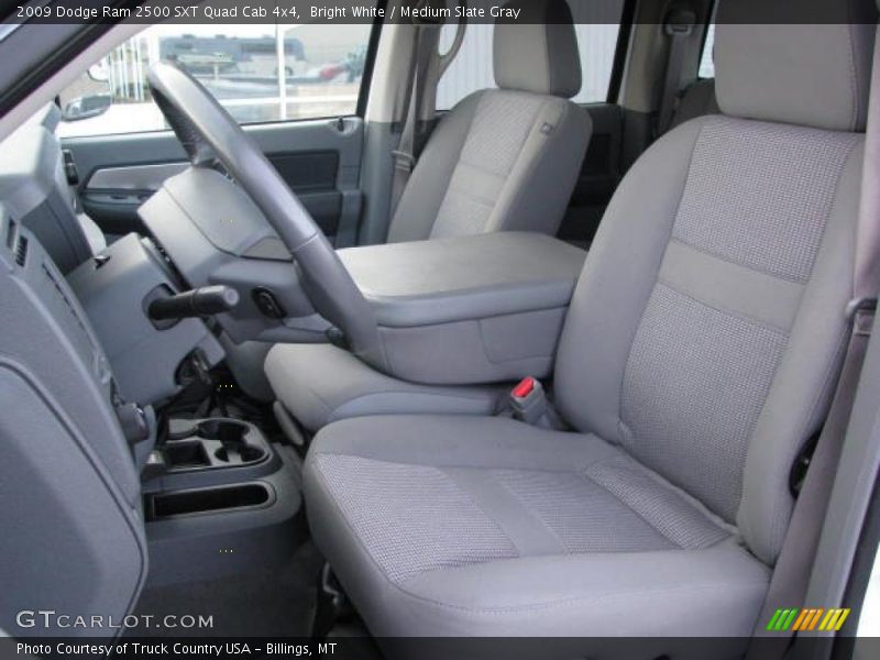 Bright White / Medium Slate Gray 2009 Dodge Ram 2500 SXT Quad Cab 4x4