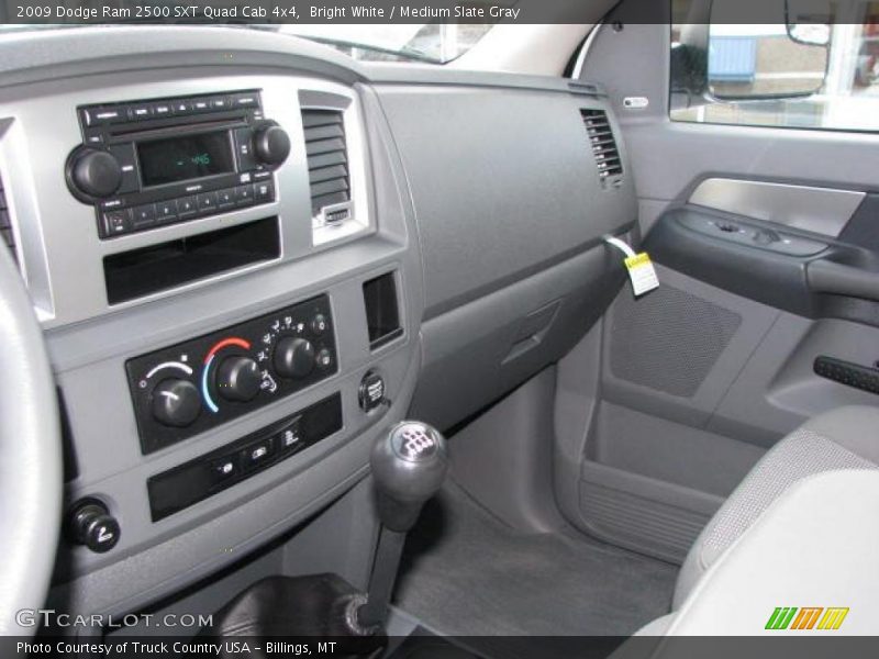 Bright White / Medium Slate Gray 2009 Dodge Ram 2500 SXT Quad Cab 4x4