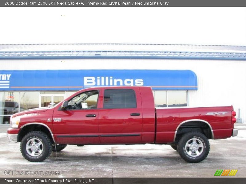 Inferno Red Crystal Pearl / Medium Slate Gray 2008 Dodge Ram 2500 SXT Mega Cab 4x4