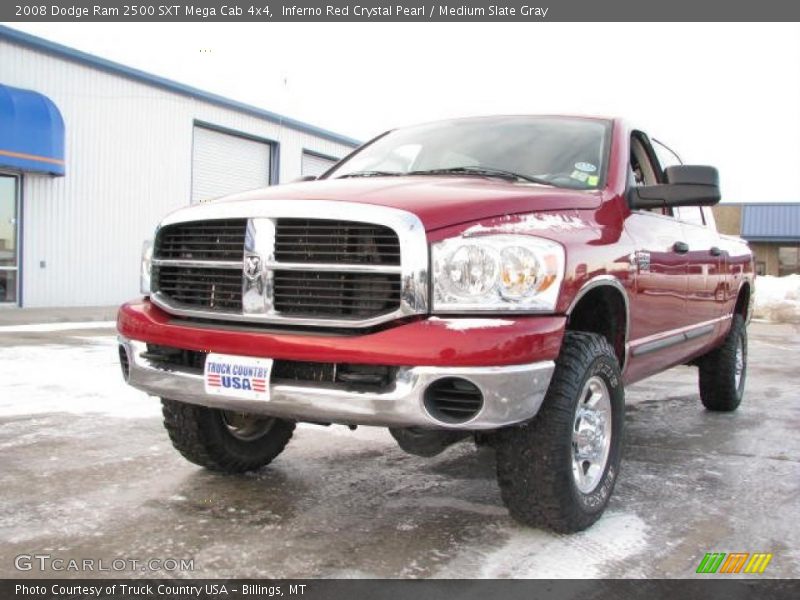 Inferno Red Crystal Pearl / Medium Slate Gray 2008 Dodge Ram 2500 SXT Mega Cab 4x4