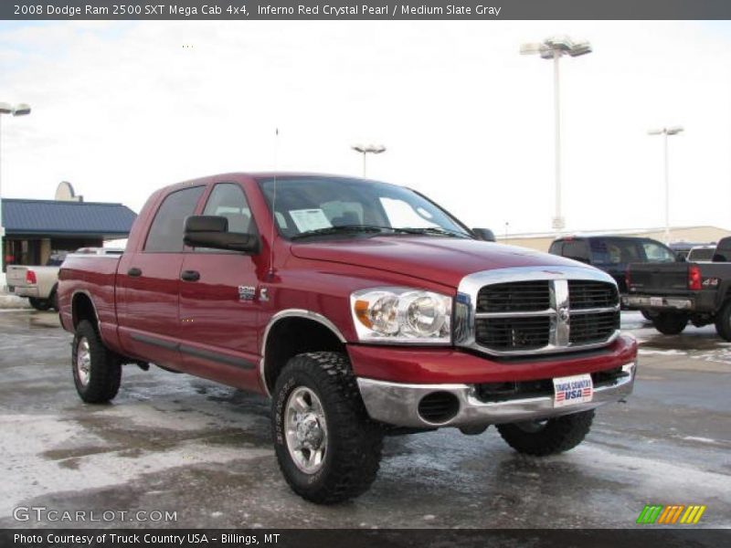 Inferno Red Crystal Pearl / Medium Slate Gray 2008 Dodge Ram 2500 SXT Mega Cab 4x4