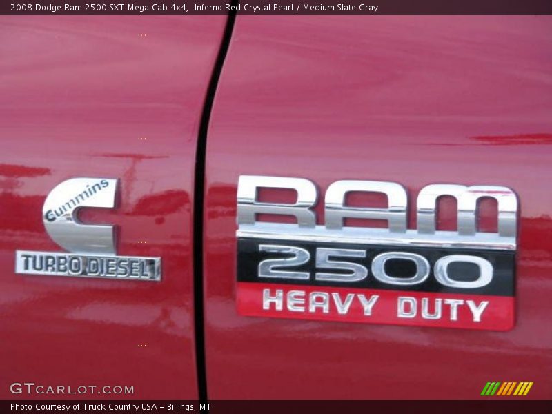 Inferno Red Crystal Pearl / Medium Slate Gray 2008 Dodge Ram 2500 SXT Mega Cab 4x4