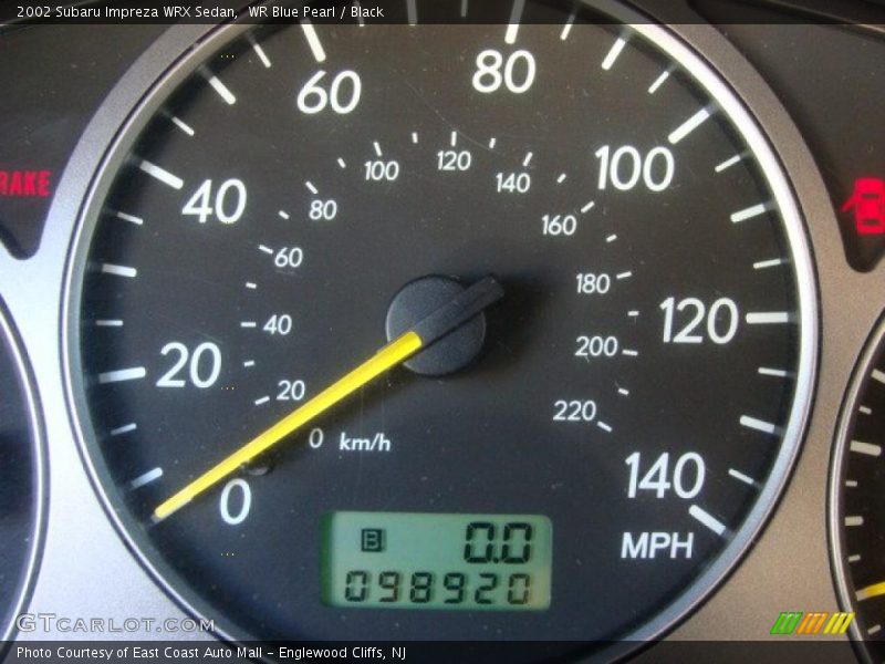 WR Blue Pearl / Black 2002 Subaru Impreza WRX Sedan