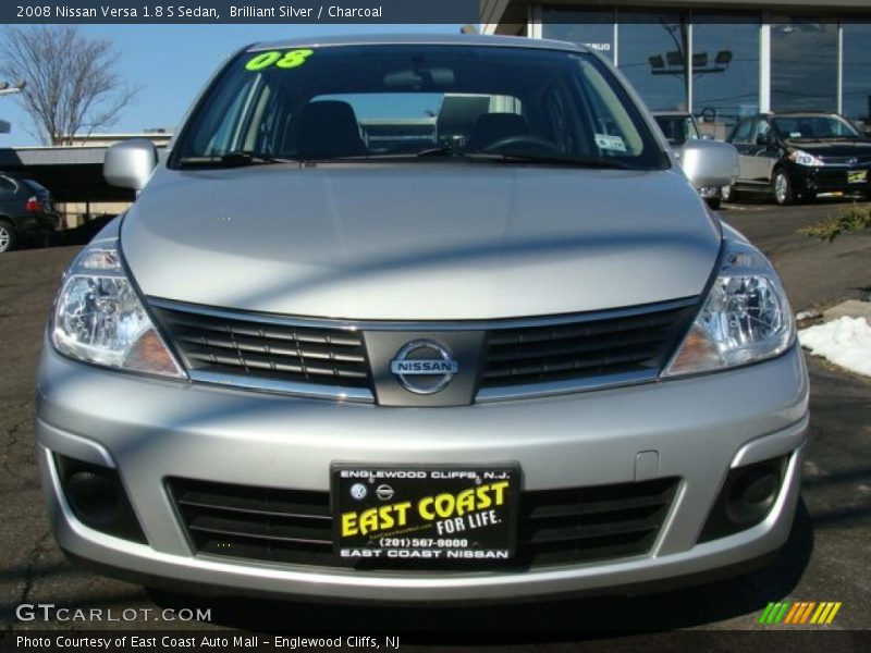 Brilliant Silver / Charcoal 2008 Nissan Versa 1.8 S Sedan