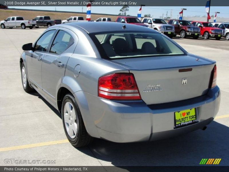 Silver Steel Metallic / Dark Slate Gray/Light Slate Gray 2008 Dodge Avenger SE