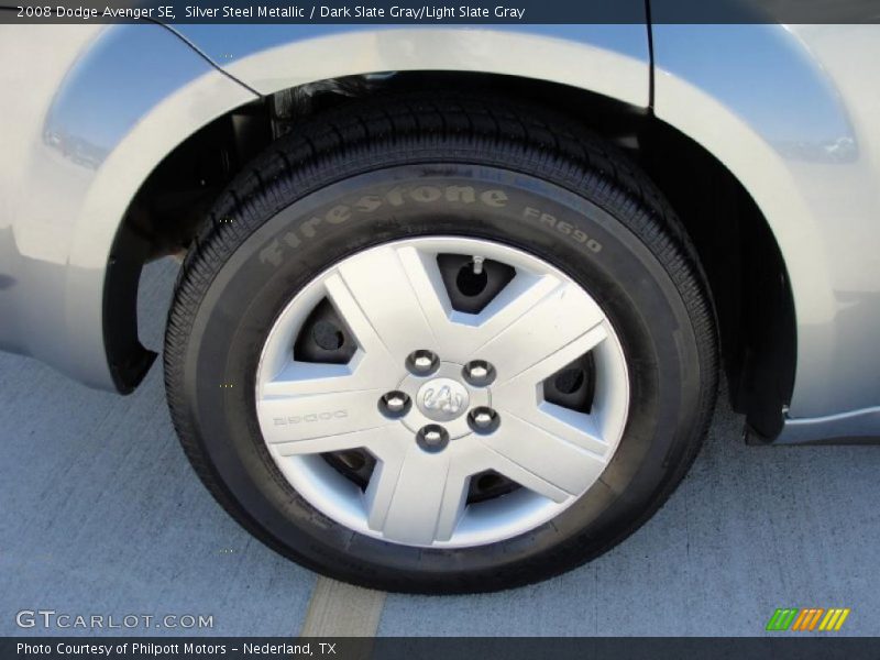Silver Steel Metallic / Dark Slate Gray/Light Slate Gray 2008 Dodge Avenger SE