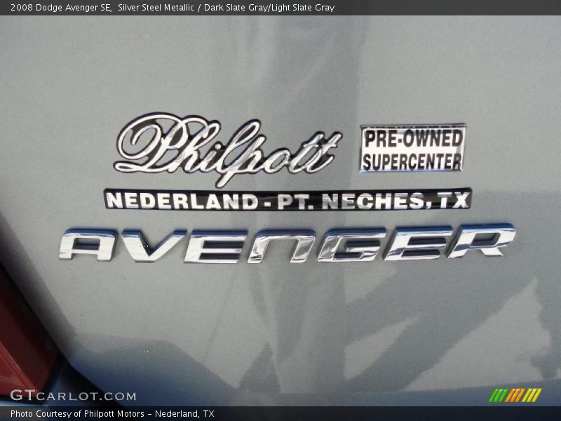 Silver Steel Metallic / Dark Slate Gray/Light Slate Gray 2008 Dodge Avenger SE