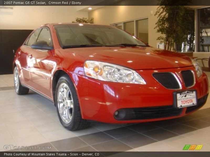 Crimson Red / Ebony 2007 Pontiac G6 GT Sedan