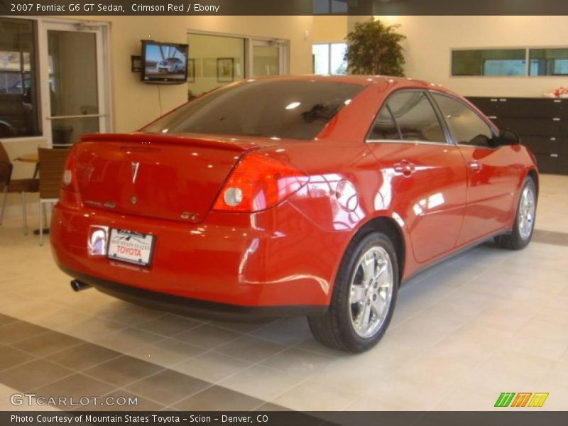 Crimson Red / Ebony 2007 Pontiac G6 GT Sedan