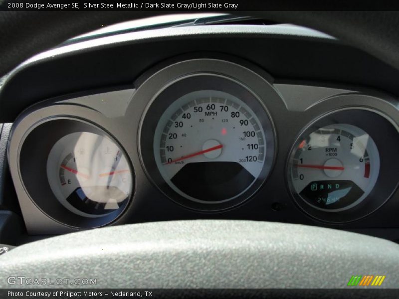 Silver Steel Metallic / Dark Slate Gray/Light Slate Gray 2008 Dodge Avenger SE