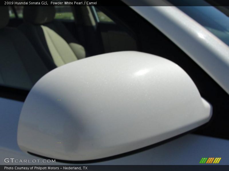 Powder White Pearl / Camel 2009 Hyundai Sonata GLS