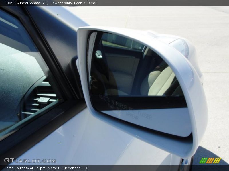 Powder White Pearl / Camel 2009 Hyundai Sonata GLS