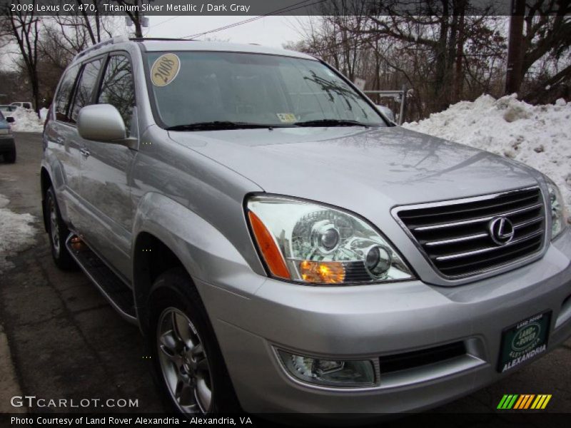 Titanium Silver Metallic / Dark Gray 2008 Lexus GX 470