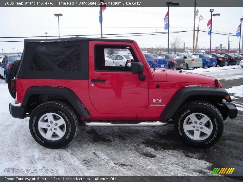 Flame Red / Dark Slate Gray/Medium Slate Gray 2009 Jeep Wrangler X 4x4