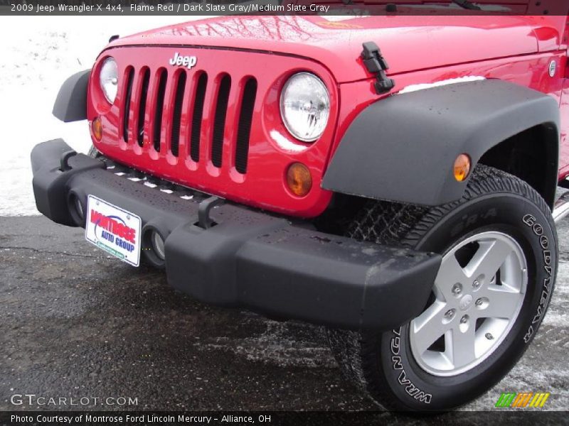 Flame Red / Dark Slate Gray/Medium Slate Gray 2009 Jeep Wrangler X 4x4