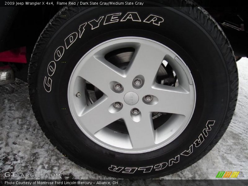 Flame Red / Dark Slate Gray/Medium Slate Gray 2009 Jeep Wrangler X 4x4