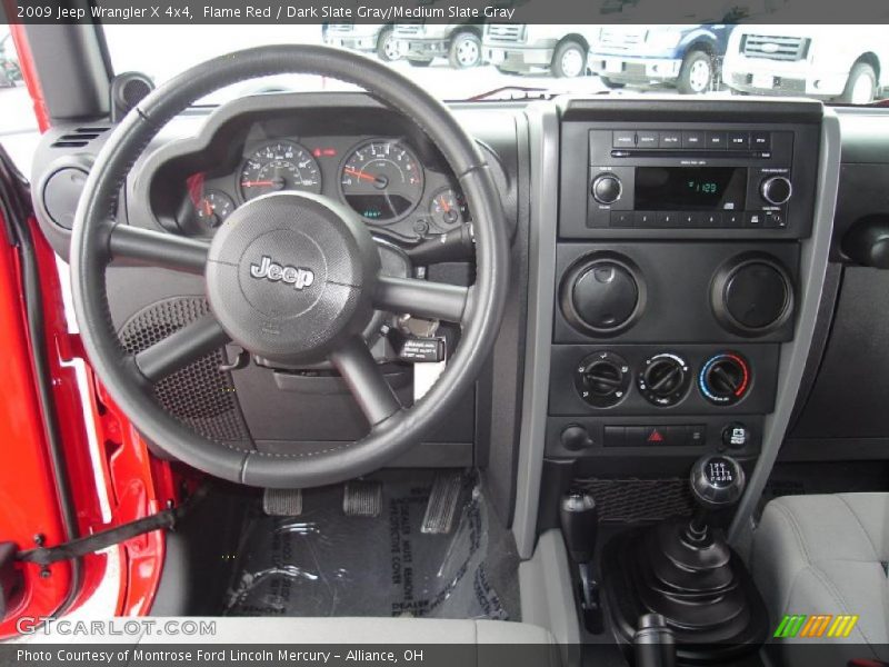 Flame Red / Dark Slate Gray/Medium Slate Gray 2009 Jeep Wrangler X 4x4