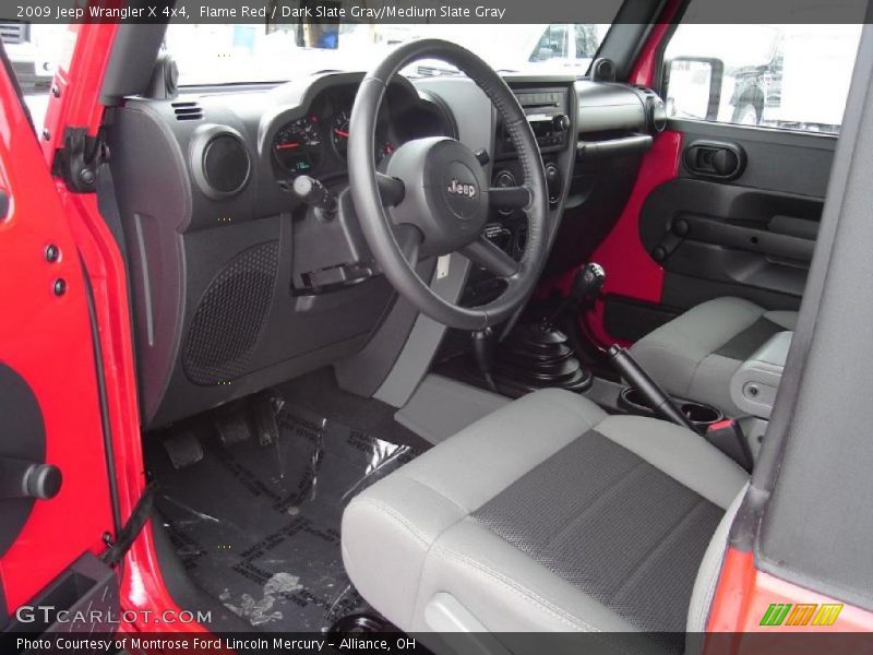 Flame Red / Dark Slate Gray/Medium Slate Gray 2009 Jeep Wrangler X 4x4