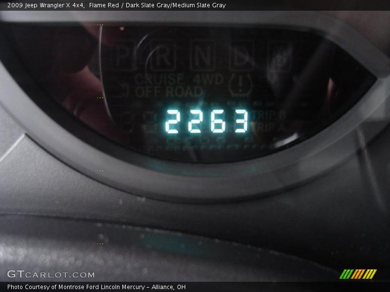 Flame Red / Dark Slate Gray/Medium Slate Gray 2009 Jeep Wrangler X 4x4