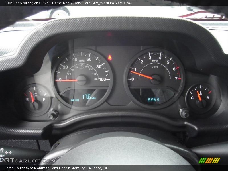 Flame Red / Dark Slate Gray/Medium Slate Gray 2009 Jeep Wrangler X 4x4