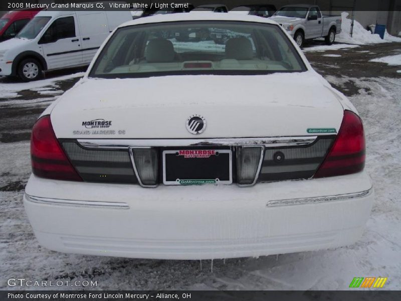 Vibrant White / Light Camel 2008 Mercury Grand Marquis GS