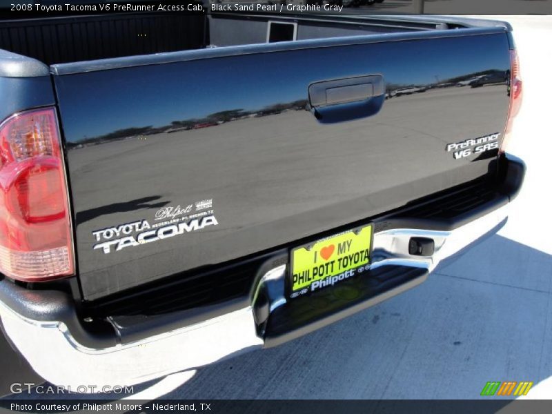 Black Sand Pearl / Graphite Gray 2008 Toyota Tacoma V6 PreRunner Access Cab