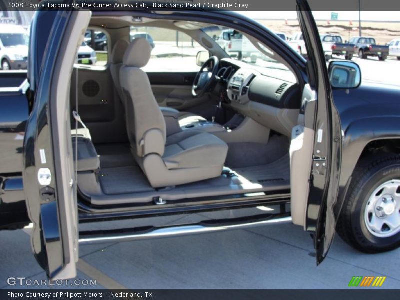 Black Sand Pearl / Graphite Gray 2008 Toyota Tacoma V6 PreRunner Access Cab