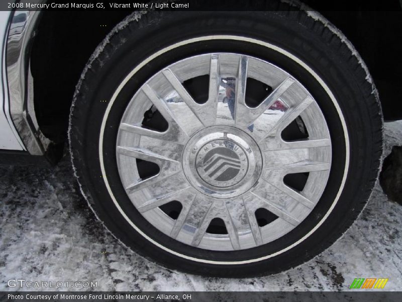 Vibrant White / Light Camel 2008 Mercury Grand Marquis GS