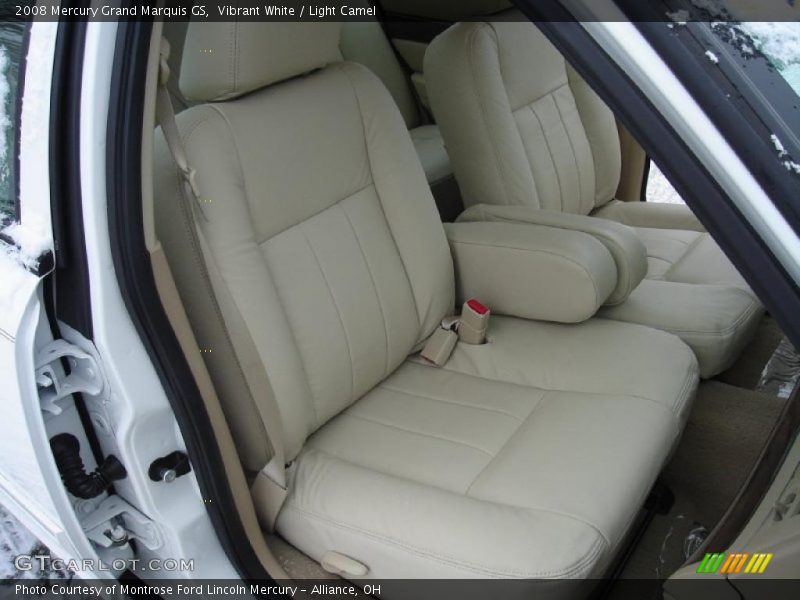 Vibrant White / Light Camel 2008 Mercury Grand Marquis GS